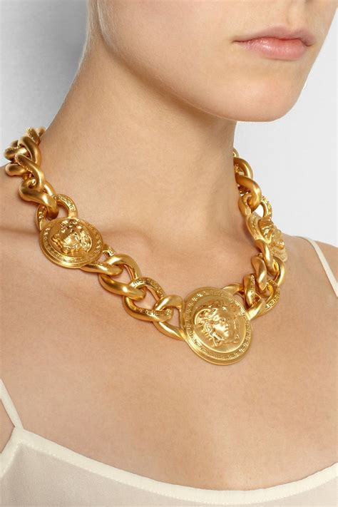 versace siut gold|Versace gold necklace.